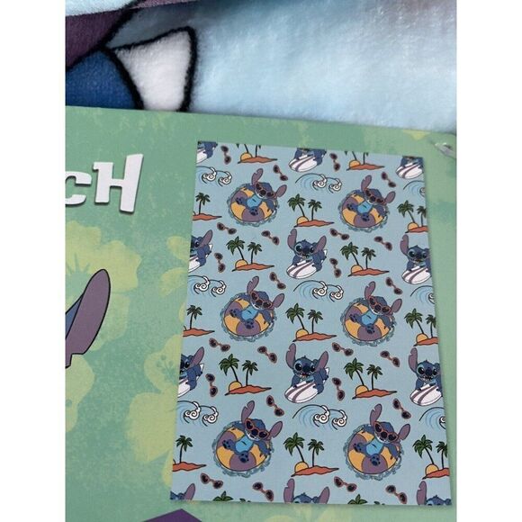 Disney Stitch Soft Throw Blanket 50 X 70” Surfing Tubbing Beach Waves NEW - Picture 16 of 16